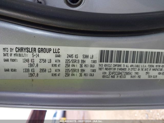 3C4PDCGB4ET290541 Dodge Journey Crossroad