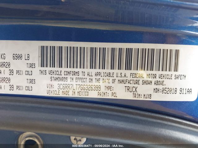 3C6RR7LT7GG326399 RAM 1500