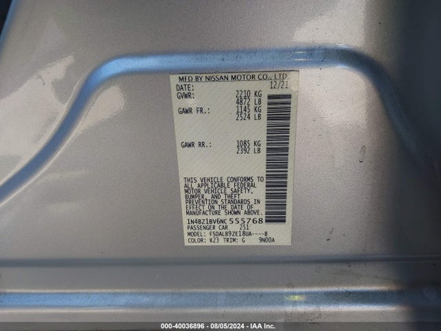 Nissan Leaf S Plus 62 Kwh 2022 1N4BZ1BV6NC555768 Image 9
