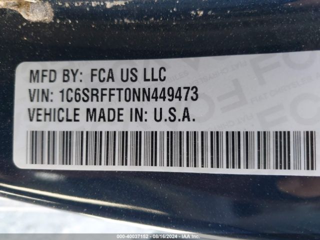 1C6SRFFT0NN449473 RAM 1500 Big Horn  4x4 5'7 Box