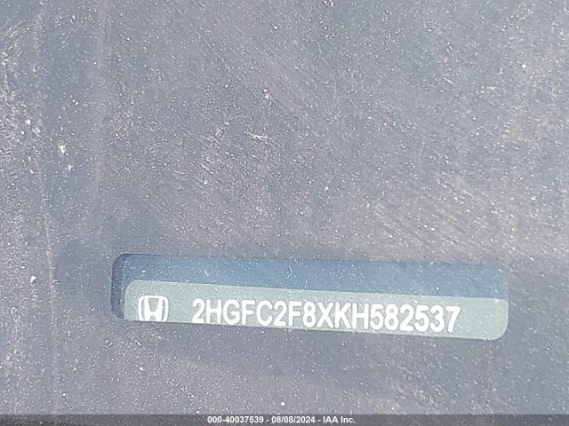 Honda Civic Sport 2019 2HGFC2F8XKH582537 Image 9