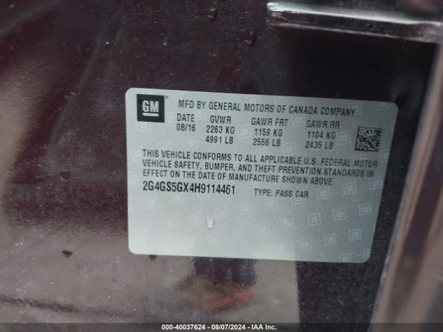 2G4GS5GX4H9114461 Buick Regal Turbo Premium Ii