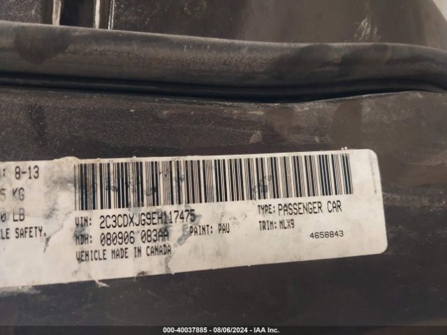 2C3CDXJG9EH117475 Dodge Charger Sxt Plus