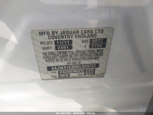 2012 JAGUAR XJ SAJWA1CB0CLV29737 Photo 8