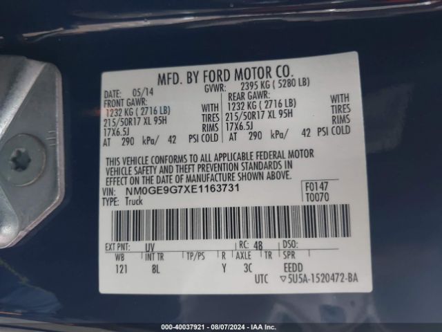 NM0GE9G7XE1163731 Ford Transit Connect Titanium