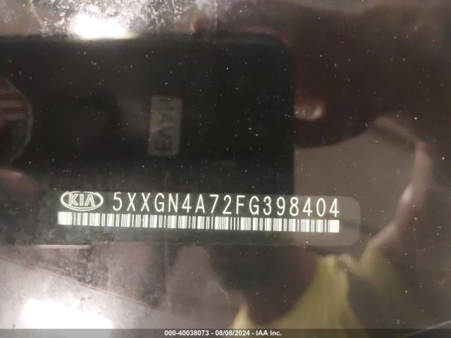 5XXGN4A72FG398404 KIA OPTIMA EX