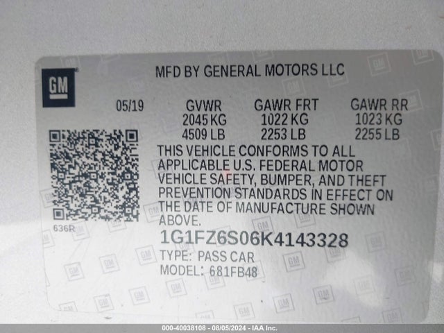 Chevrolet Bolt Ev Premier 2019 1G1FZ6S06K4143328 Image 9