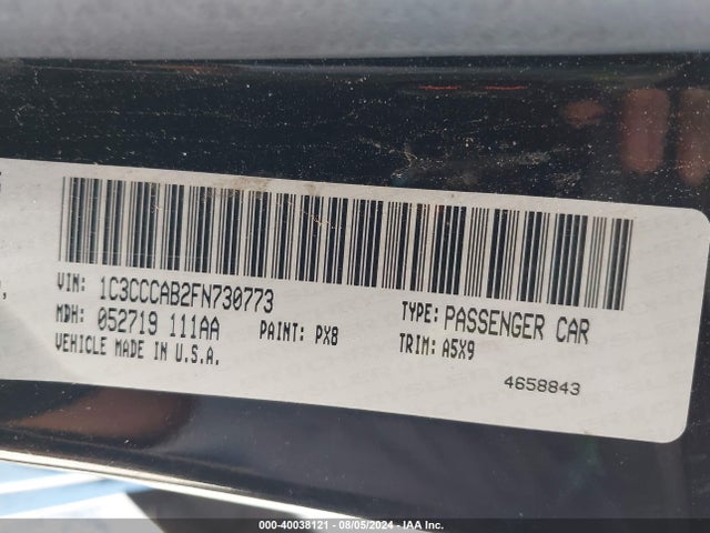 Chrysler 200 Limited 2015 1C3CCCAB2FN730773 Image 9