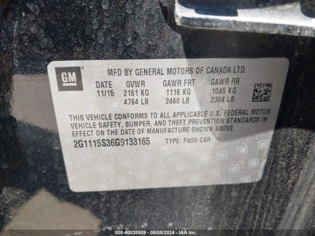 2G1115S36G9133165 Chevrolet Impala 2lt