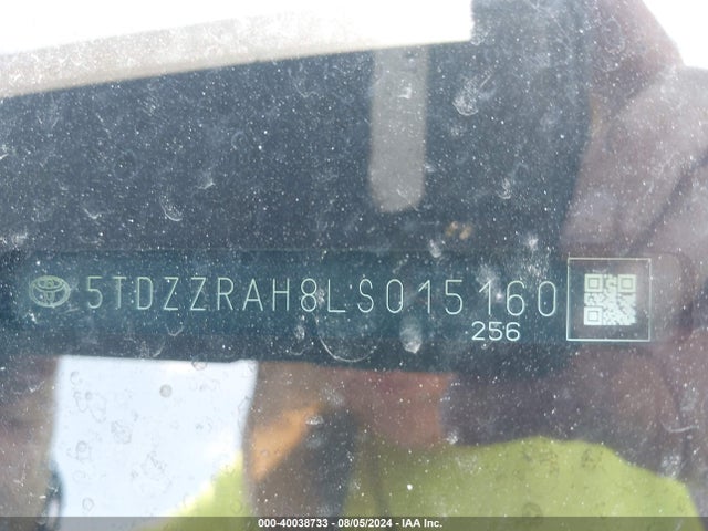 Toyota Highlander Le 2020 5TDZZRAH8LS015160 Image 9