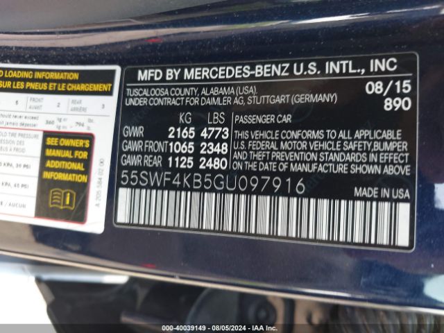 55SWF4KB5GU097916 Mercedes-Benz C 300 4matic/luxury 4matic/sport 4matic