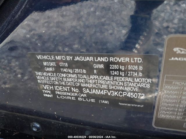SAJAM4FV3KCP45072 Jaguar Xe S