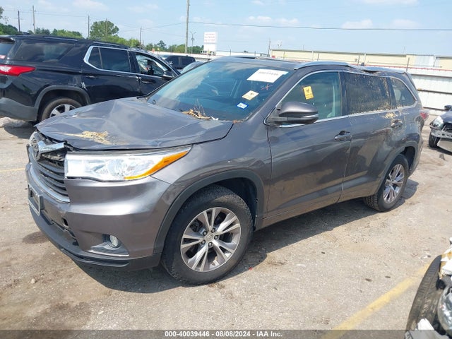 Toyota Highlander Xle V6 2014 5TDKKRFH9ES015296 Image 2