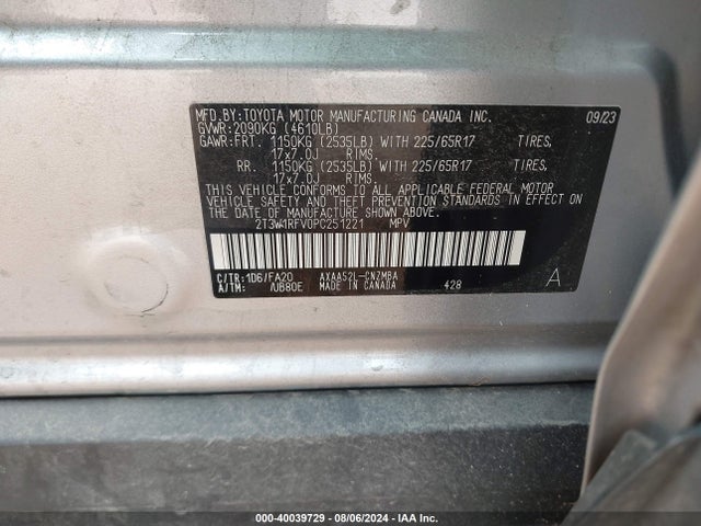 Toyota Rav4 Xle 2023 2T3W1RFV0PC251221 Image 9