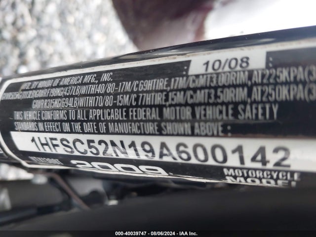 2009 HONDA VTX1300 1HFSC52N19A600142 Photo 9