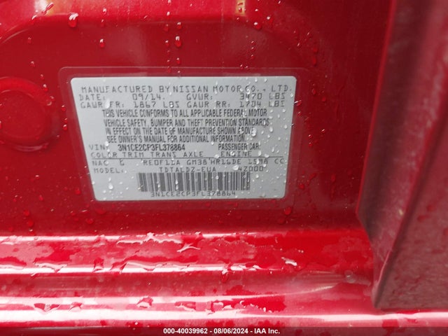 Nissan Versa Note S (sr)/s Plus/sl/sr/sv 2015 3N1CE2CP3FL378864 Image 9