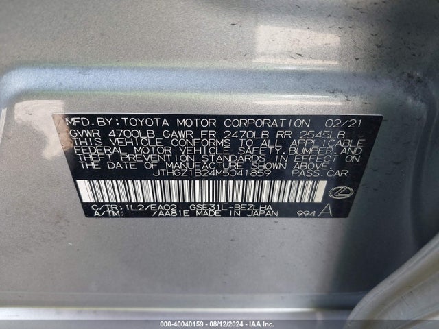 JTHGZ1B24M5041859 Lexus Is 350 F Sport