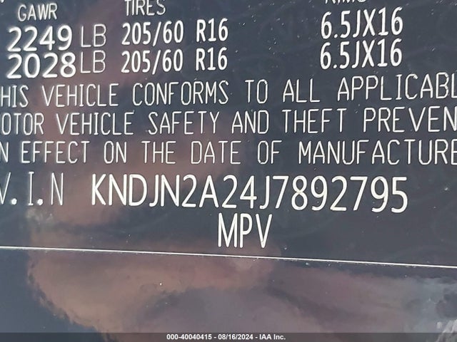 KIA Soul 2018 KNDJN2A24J7892795 Image 9