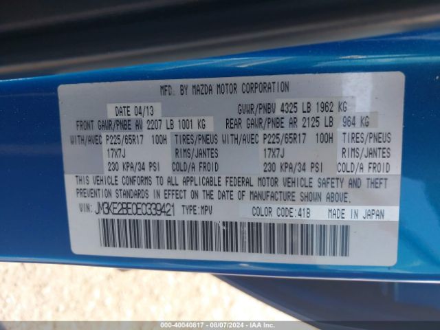 JM3KE2BE0E0339421 Mazda CX-5 SPORT