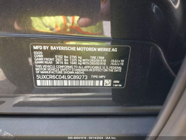 5UXCR6C04L9C89273 BMW X5 Xdrive40i