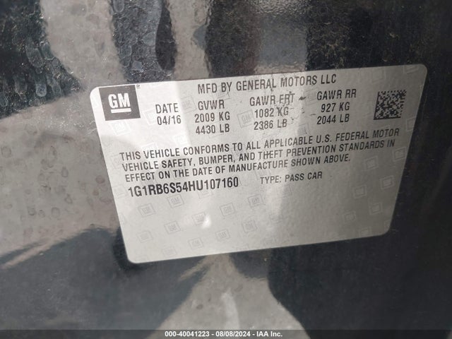 Chevrolet Volt Premier 2017 1G1RB6S54HU107160 Image 9