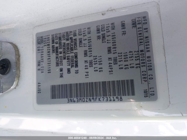 Chevrolet City Express 1lt 2015 3N63M0ZN9FK731198 Image 9