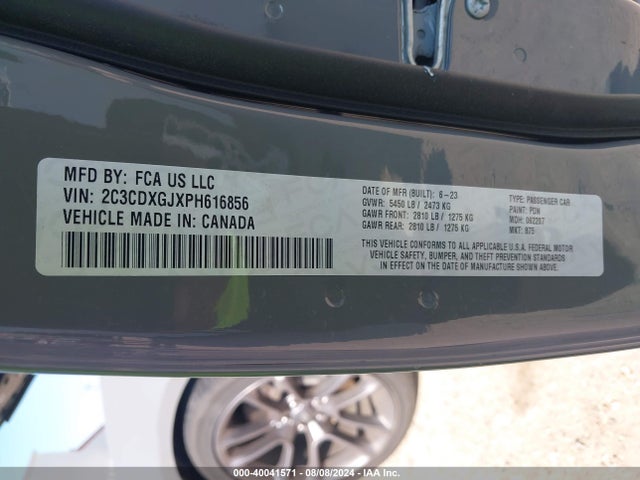 2C3CDXGJXPH616856 Dodge Charger Scat Pack