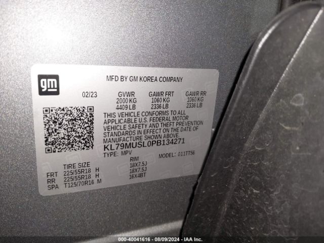 KL79MUSL0PB134271 Chevrolet Trailblazer Awd Rs