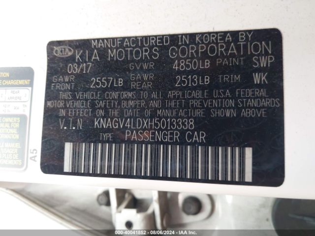 KNAGV4LDXH5013338 KIA Optima Plug-in Hybrid Ex