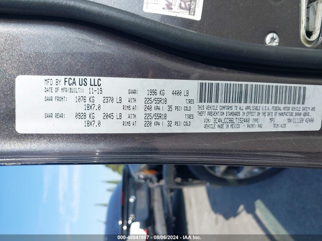 3C4NJCCB6LT152440 Jeep Compass Limited Fwd