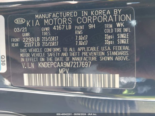 KNDEPCAA9M7217697 KIA Seltos Lx