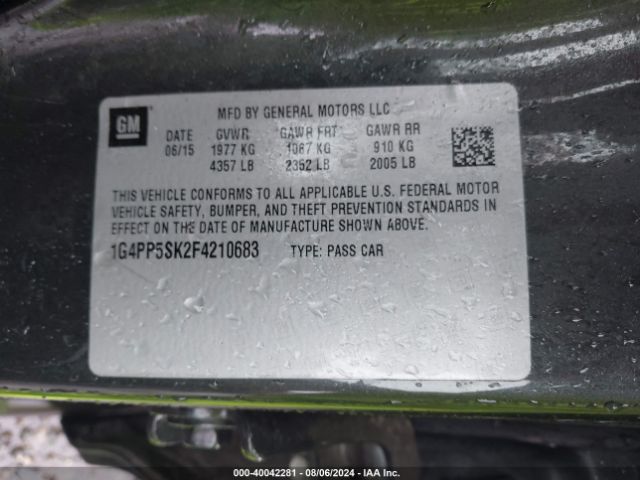 1G4PP5SK2F4210683 Buick Verano