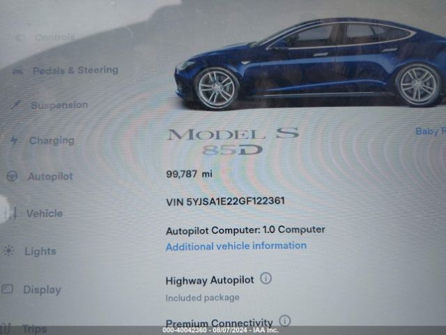 5YJSA1E22GF122361 Tesla Model S 60d/70d/75d/85d/90d