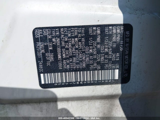 Nissan Rogue Sv Intelligent Awd 2021 JN8AT3BB8MW213958 Image 9