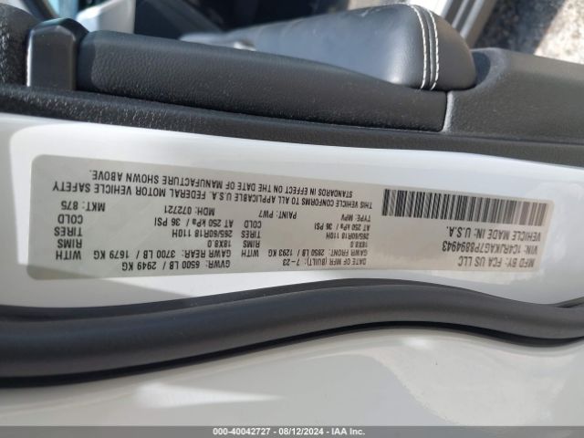 1C4RJKAG7P8894943 Jeep Grand Cherokee L Laredo 4x4