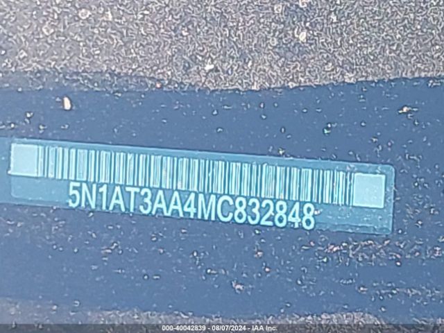 5N1AT3AA4MC832848 Nissan Rogue S Fwd