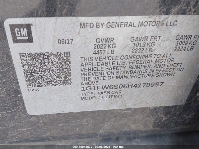 Chevrolet BOLT EV LT 2017 1G1FW6S06H4170997 Image 9