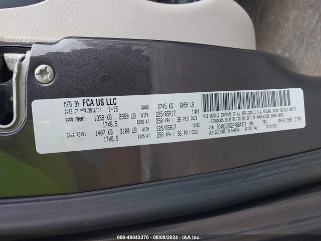 2C4RDGBG2FR684370 Dodge Grand Caravan Se Plus