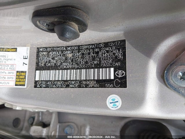 Toyota Prius Prime Premium 2017 JTDKARFP8H3067714 Image 9