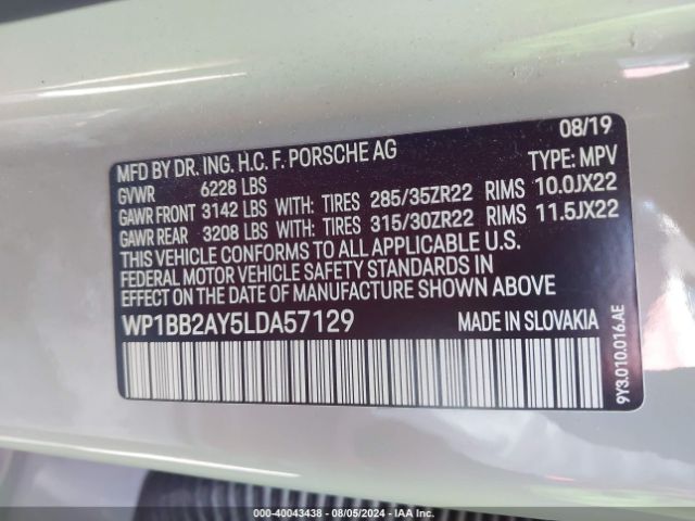 2020 PORSCHE CAYENNE COUPE WP1BB2AY5LDA57129 Photo 8