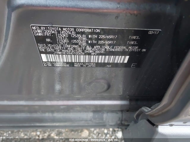 Toyota Rav4 Xle 2017 JTMWFREVXHD100838 Image 9