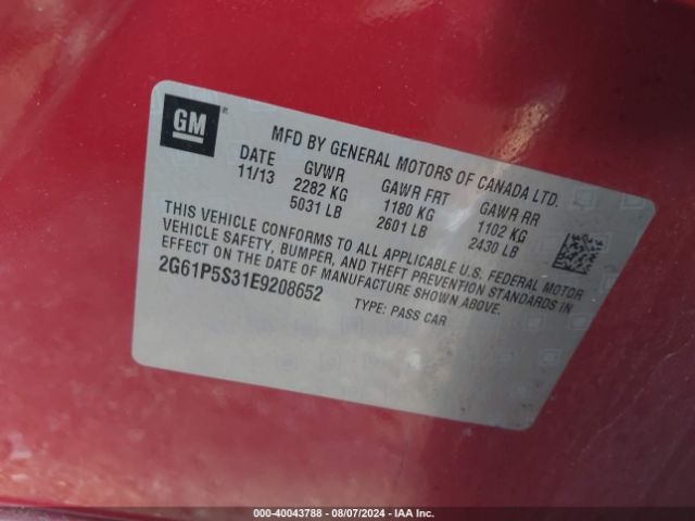 2G61P5S31E9208652 Cadillac Xts Premium