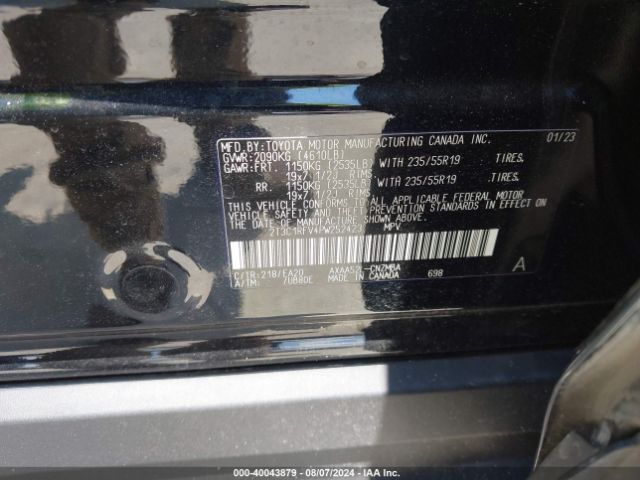 2T3C1RFV4PW252423 Toyota Rav4 Xle Premium