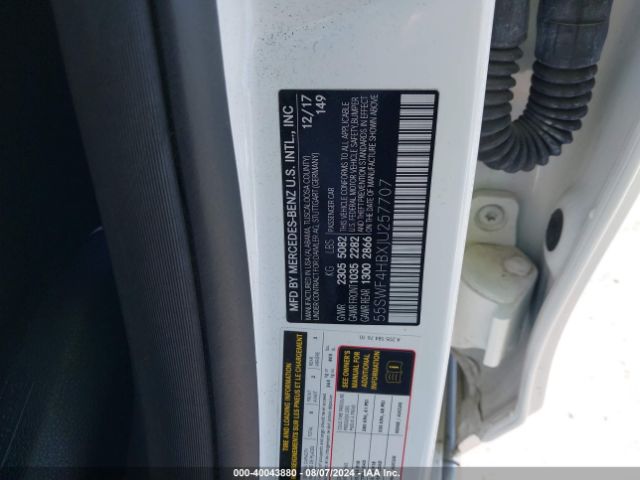 55SWF4HBXJU257707 Mercedes-Benz C 350E