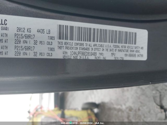 1C4NJPFB6ED916489 Jeep Patriot Latitude