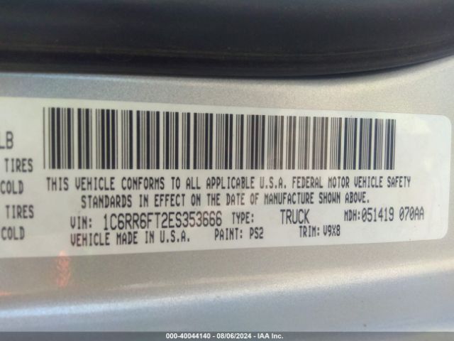 1C6RR6FT2ES353666 RAM 1500 Tradesman