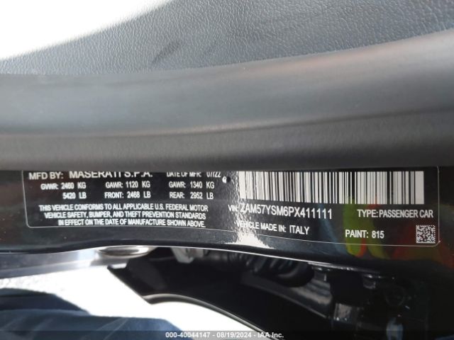 ZAM57YSM6PX411111 Maserati Ghibli Modena