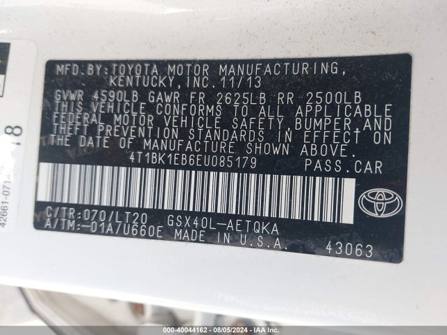 Toyota Avalon Xle Touring 2014 4T1BK1EB6EU085179 Image 9