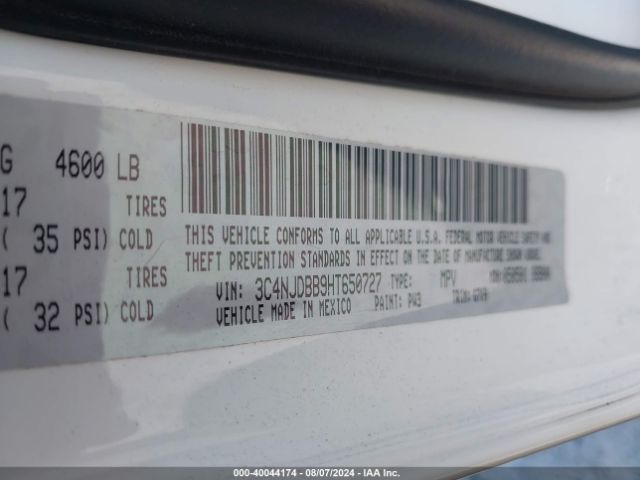 3C4NJDBB9HT650727 Jeep New Compass Latitude 4x4