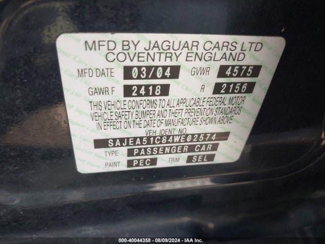 2004 JAGUAR X-TYPE SAJEA51C84WE02574 Photo 8